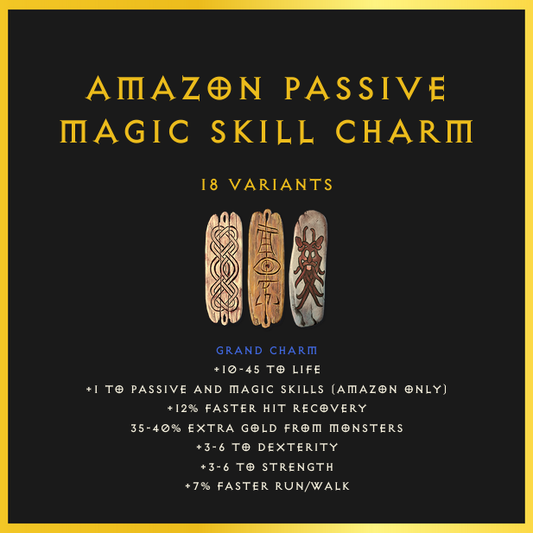 Amazon Passive & Magic Skill Charm