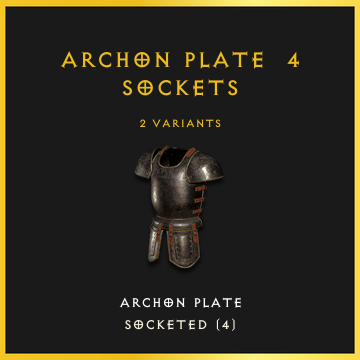 Archon Plate & 4 Sockets