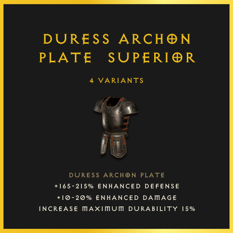 Duress Archon Plate & Superior