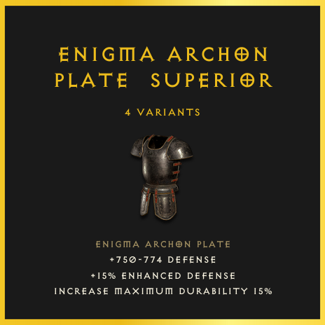 Enigma Archon Plate & Superior