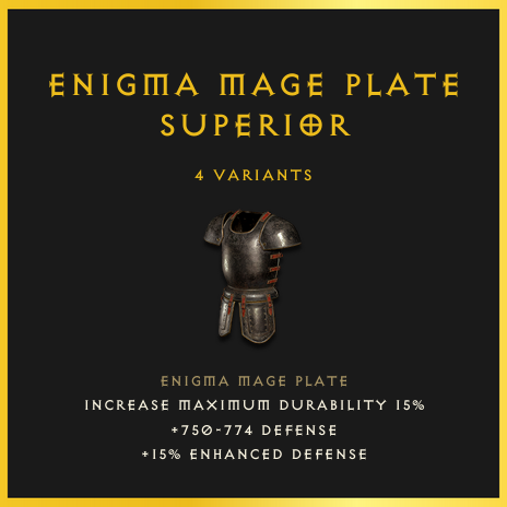 Enigma Mage Plate & Superior
