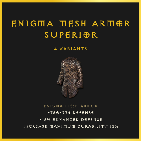 Enigma Mesh Armor & Superior