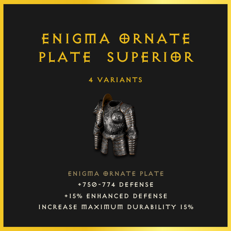 Enigma Ornate Plate & Superior