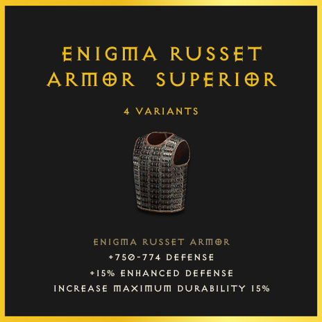 Enigma Russet Armor & Superior