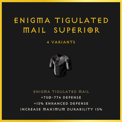 Enigma Tigulated Mail & Superior