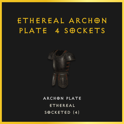 Ethereal Archon Plate & 4 Sockets