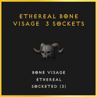 Ethereal Bone Visage & 3 Sockets