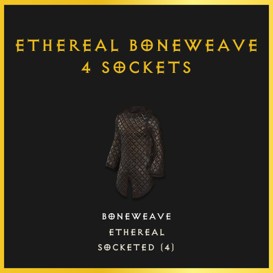 Ethereal Boneweave & 4 Sockets
