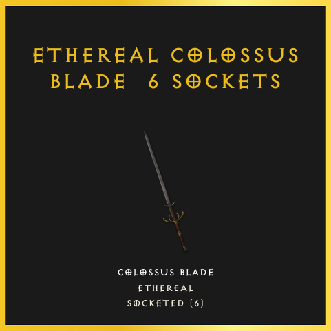 Ethereal Colossus Blade & 6 Sockets