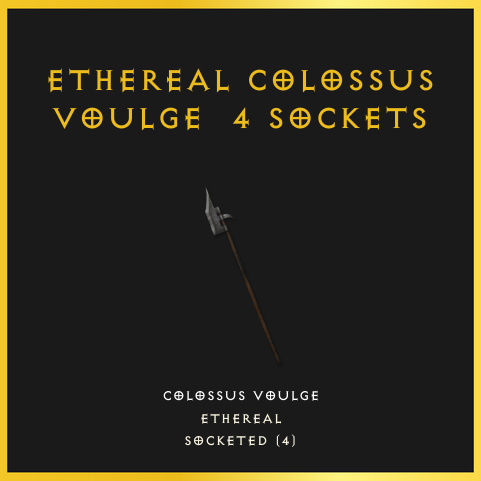 Ethereal Colossus Voulge & 4 Sockets