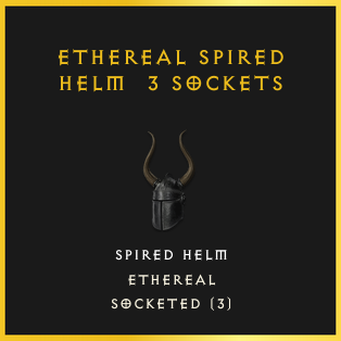 Ethereal Spired Helm & 3 Sockets