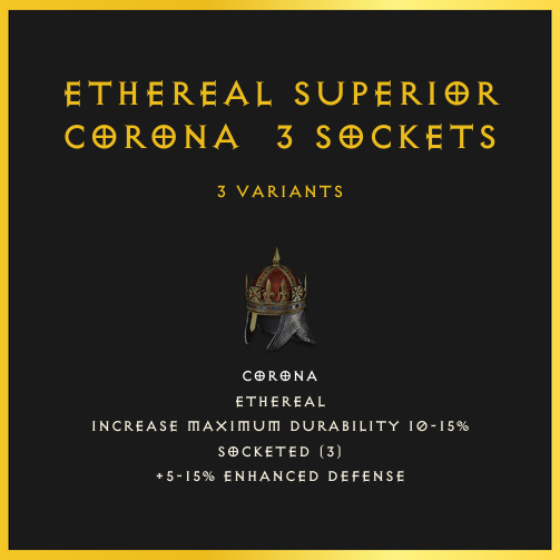 Ethereal Superior Corona & 3 Sockets