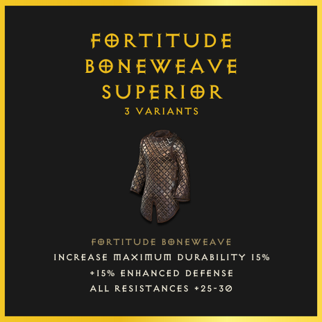 Fortitude Boneweave & Superior