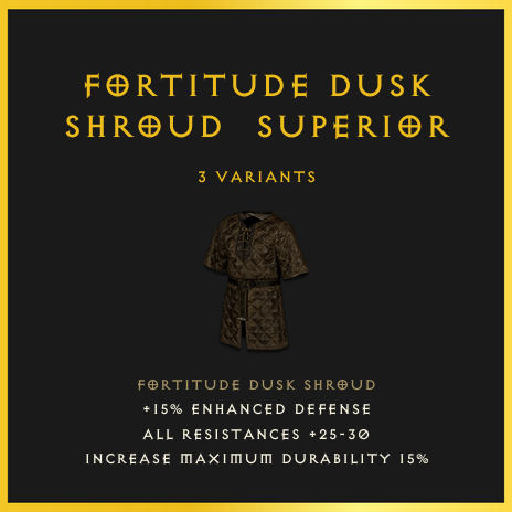 Fortitude Dusk Shroud & Superior