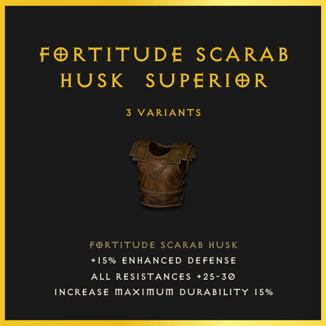 Fortitude Scarab Husk & Superior
