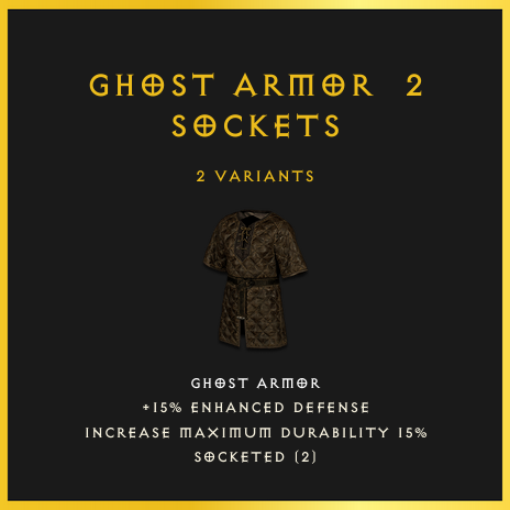 Ghost Armor & 2 Sockets