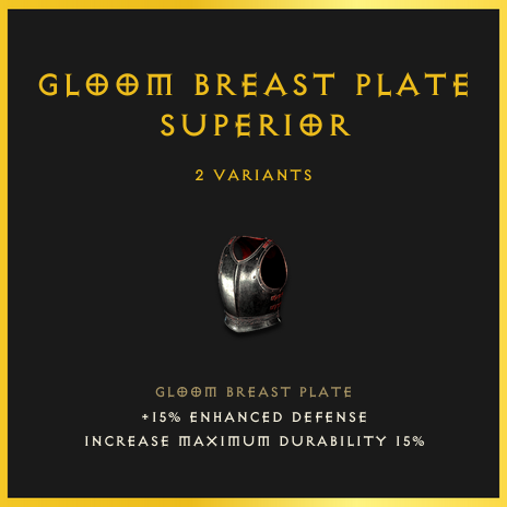 Gloom Breast Plate & Superior