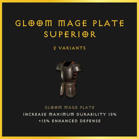 Gloom Mage Plate & Superior