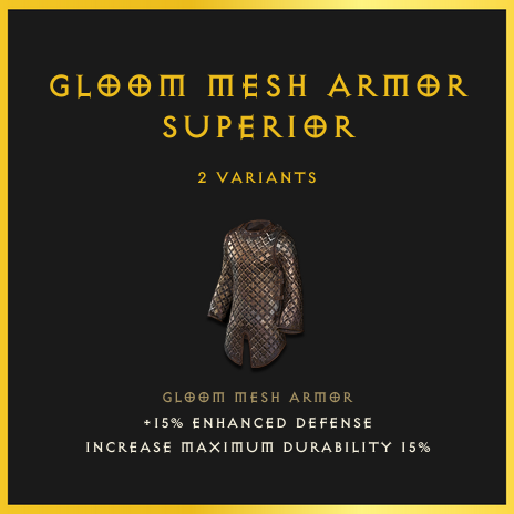 Gloom Mesh Armor & Superior