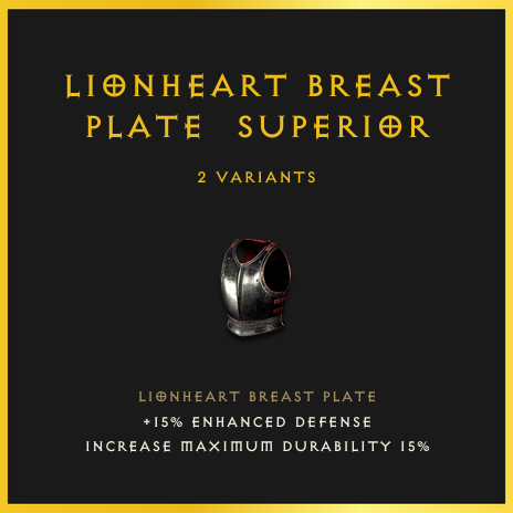 Lionheart Breast Plate & Superior
