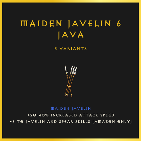 Maiden Javelin +6 Java