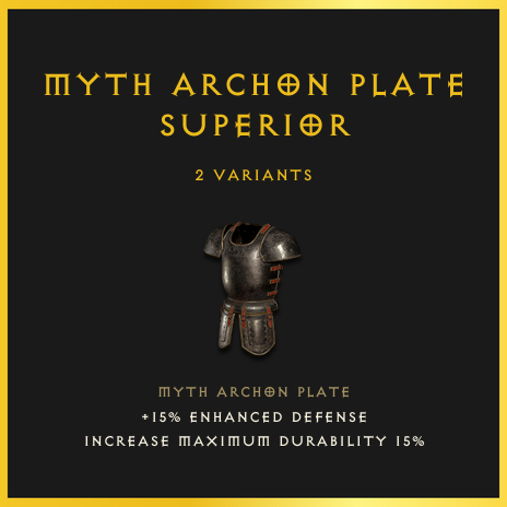 Myth Archon Plate & Superior