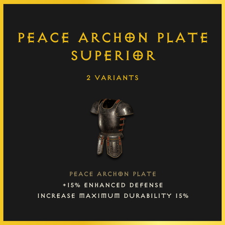 Peace Archon Plate & Superior