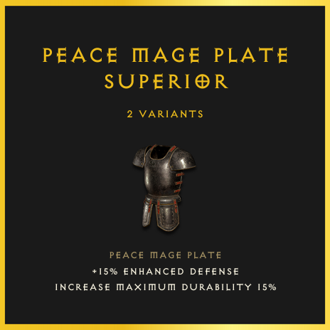 Peace Mage Plate & Superior