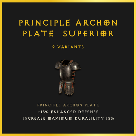 Principle Archon Plate & Superior