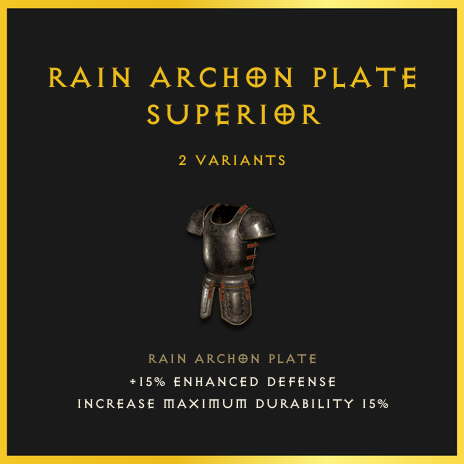 Rain Archon Plate & Superior