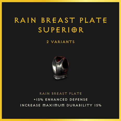 Rain Breast Plate & Superior