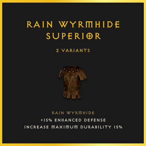 Rain Wyrmhide & Superior
