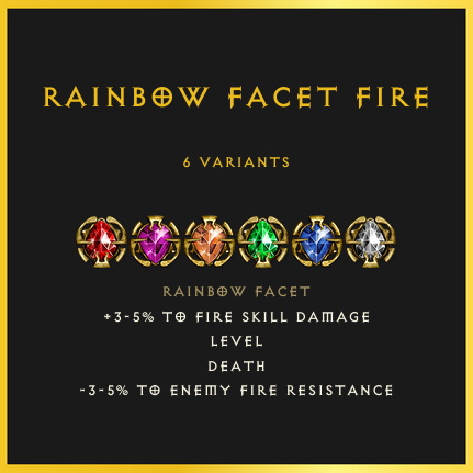 Rainbow Facet Fire
