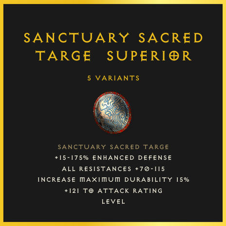 Sanctuary Sacred Targe & Superior