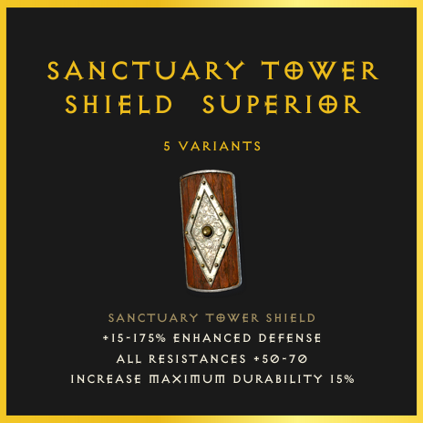 Sanctuary Tower Shield & Superior