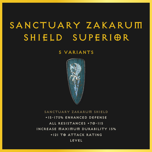 Sanctuary Zakarum Shield & Superior