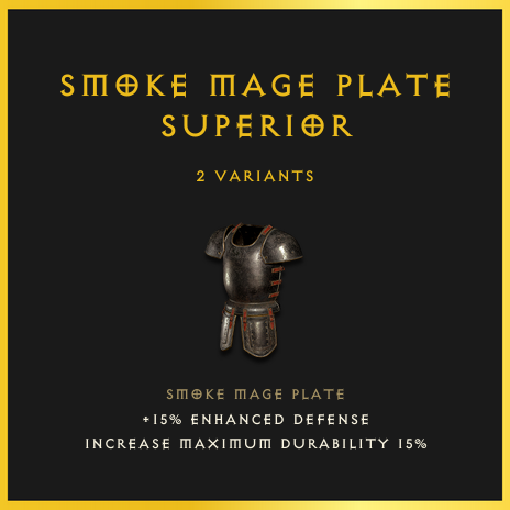 Smoke Mage Plate & Superior