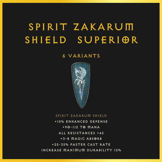 Spirit Zakarum Shield & Superior