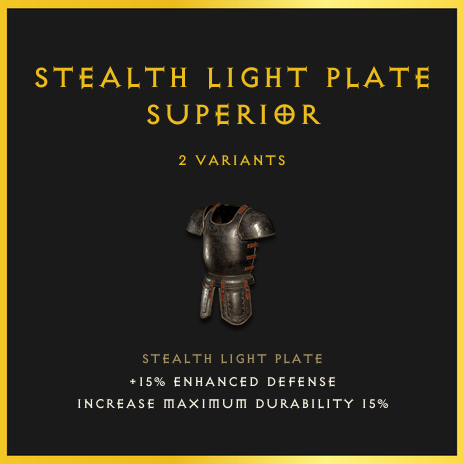 Stealth Light Plate & Superior