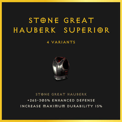 Stone Great Hauberk & Superior