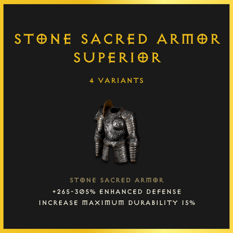 Stone Sacred Armor & Superior
