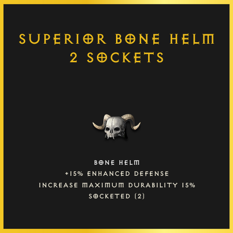 Superior Bone Helm & 2 Sockets