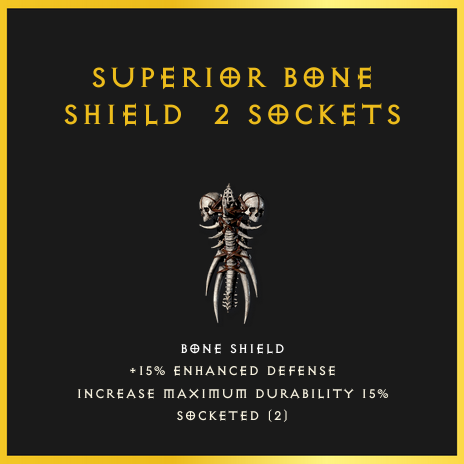 Superior Bone Shield & 2 Sockets