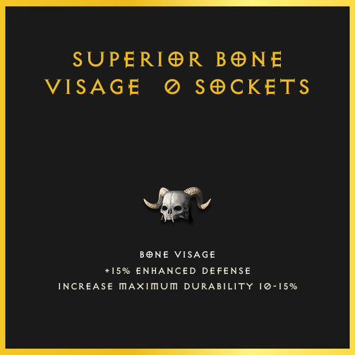 Superior Bone Visage & 0 Sockets
