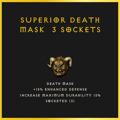 Superior Death Mask & 3 Sockets