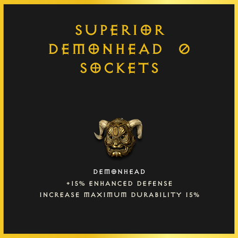 Superior Demonhead & 0 Sockets