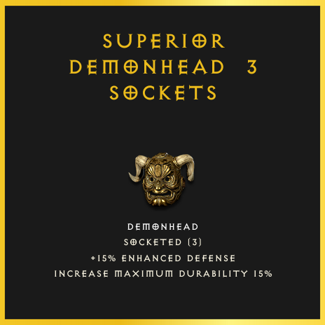 Superior Demonhead & 3 Sockets