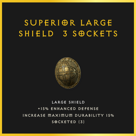 Superior Large Shield & 3 Sockets