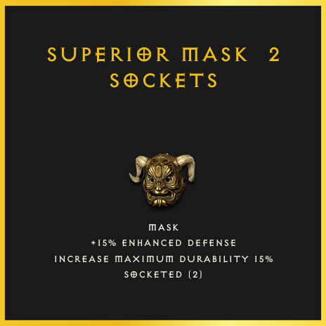 Superior Mask & 2 Sockets