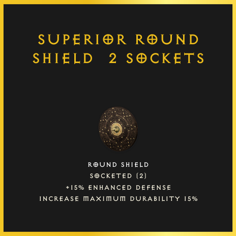 Superior Round Shield & 2 Sockets